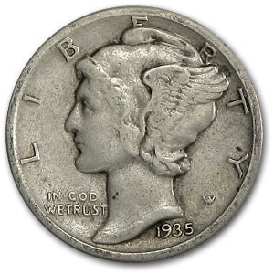1935-S Mercury Dime Good/VF