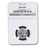 1935-S Mercury Dime MS-66 NGC (FB)