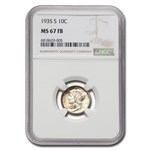 1935-S Mercury Dime MS-67 NGC (FB)