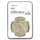 1935-S Peace Dollar AU-55 NGC