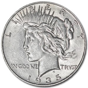 1935-S Peace Dollar AU Details (Cleaned) 1935-S Peace Dollar AU Details (Cleaned)
