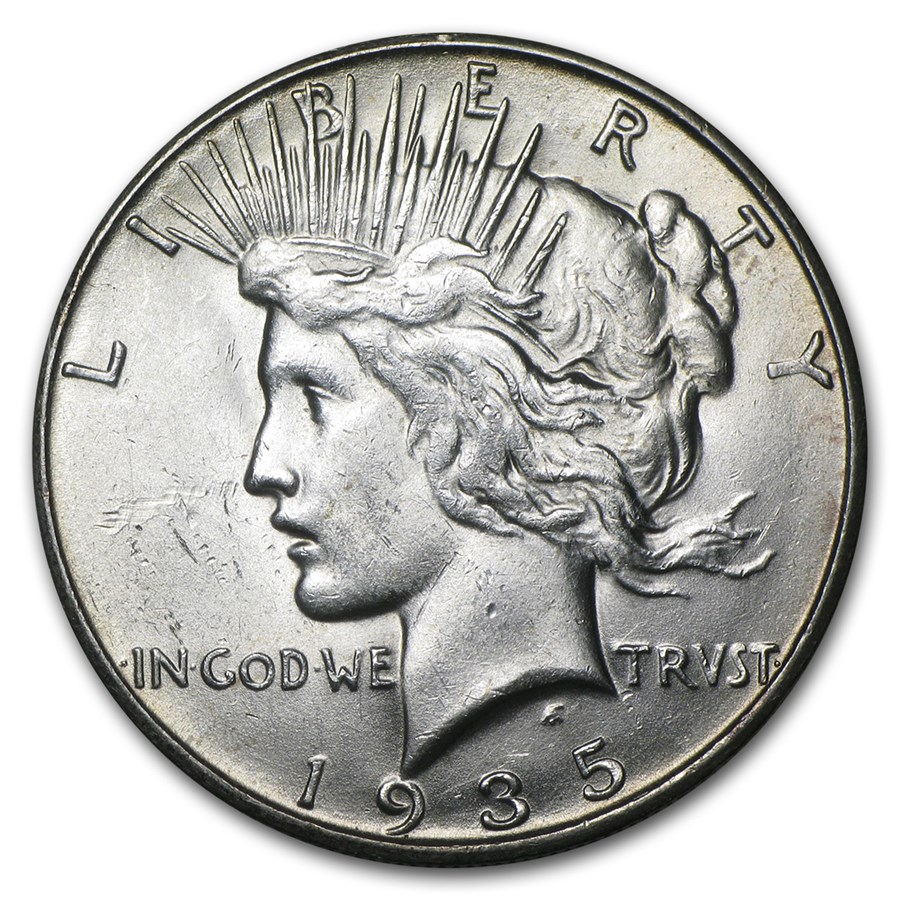 1935-S Peace Dollar BU