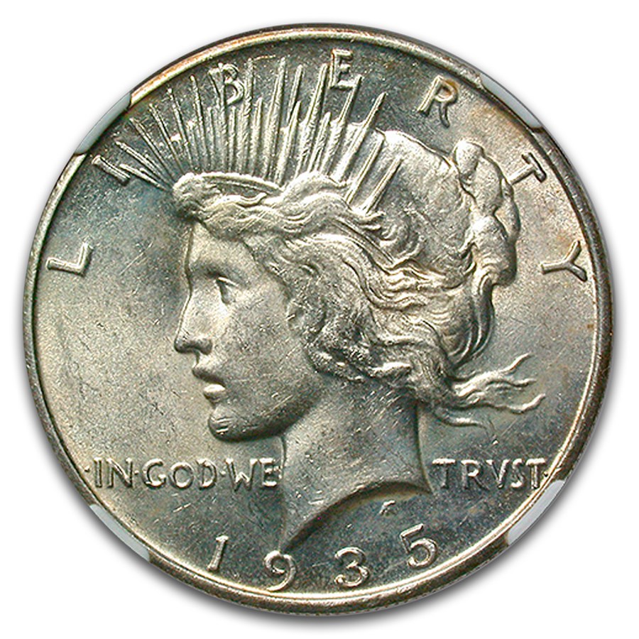 1935-S Peace Dollar MS-62 NGC