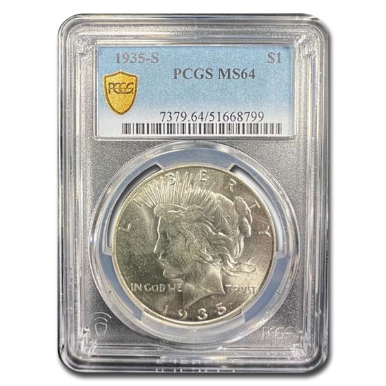 1935-S Peace Dollar MS-64 PCGS 1935-S Peace Dollar MS-64 PCGS