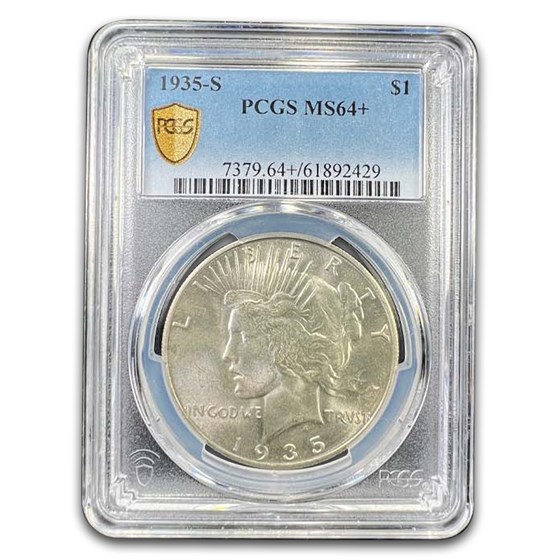 1935-S Peace Dollar MS-64+ PCGS