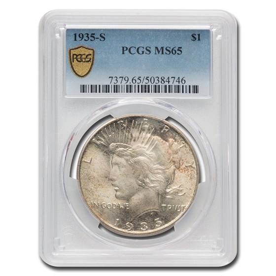 1935-S Peace Dollar MS-65 PCGS 1935-S Peace Dollar MS-65 PCGS