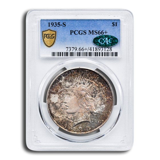 1935-S Peace Dollar MS-66+ PCGS CAC 1935-S Peace Dollar MS-66+ PCGS CAC