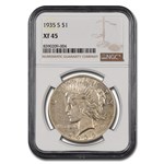 1935-S Peace Dollar XF-45 NGC