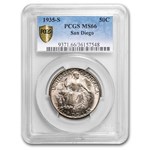 1935-S San Diego Half Dollar Commem MS-66 PCGS