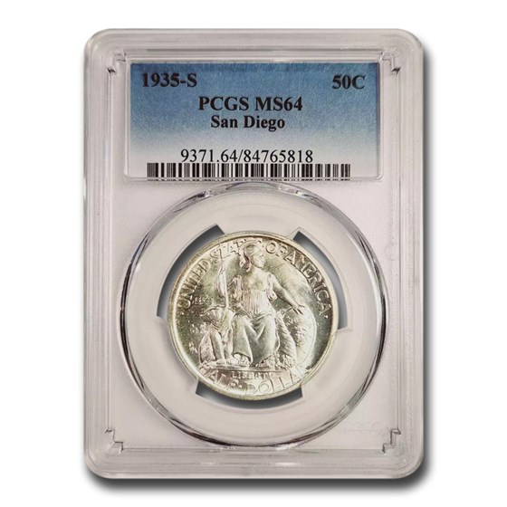 1935-S San Diego Half Dollar MS-64 PCGS 1935-S San Diego Half Dollar MS-64 PCGS