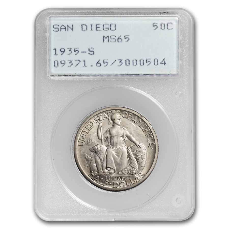 1935-S San Diego Half Dollar MS-65 PCGS (Rattler)