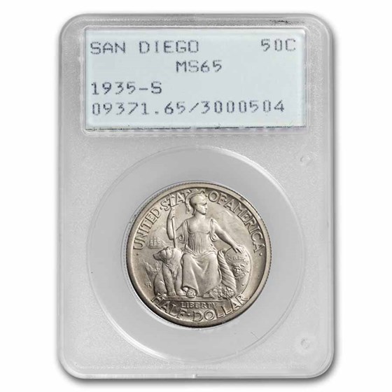 1935-S San Diego Half Dollar MS-65 PCGS (Rattler) 1935-S San Diego Half Dollar MS-65 PCGS (Rattler)