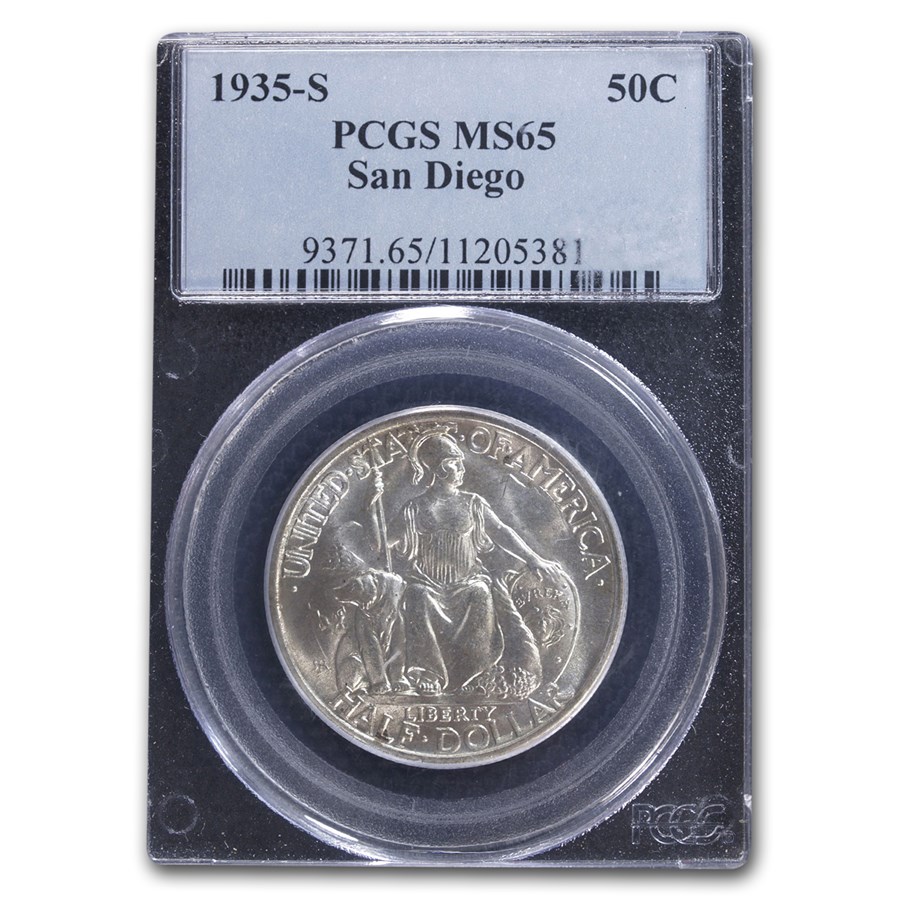 1935-S San Diego Half Dollar MS-65 PCGS