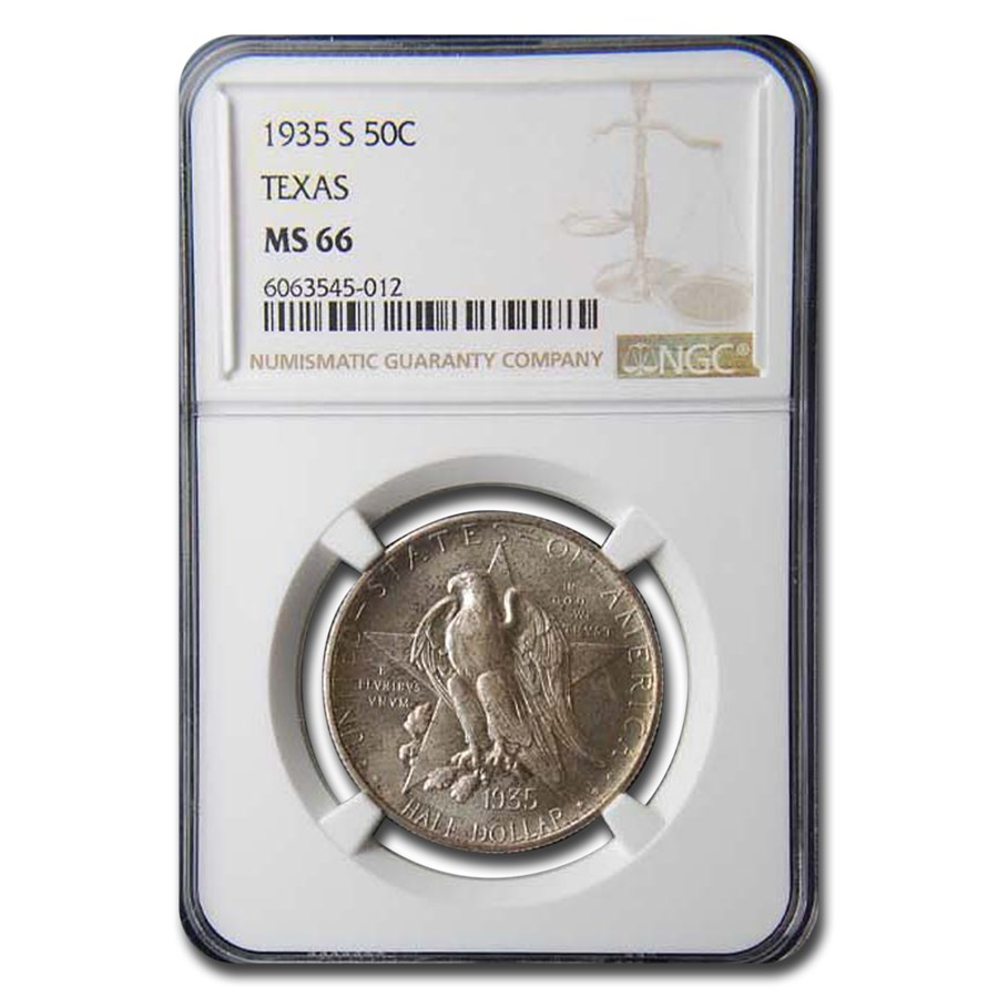 1935-S Texas Half Dollar Commem MS-66 NGC