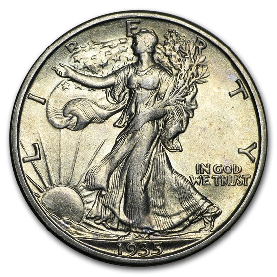 1935-S Walking Liberty Half Dollar AU-58 1935-S Walking Liberty Half Dollar AU-58