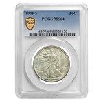 1935-S Walking Liberty Half Dollar MS-64 PCGS