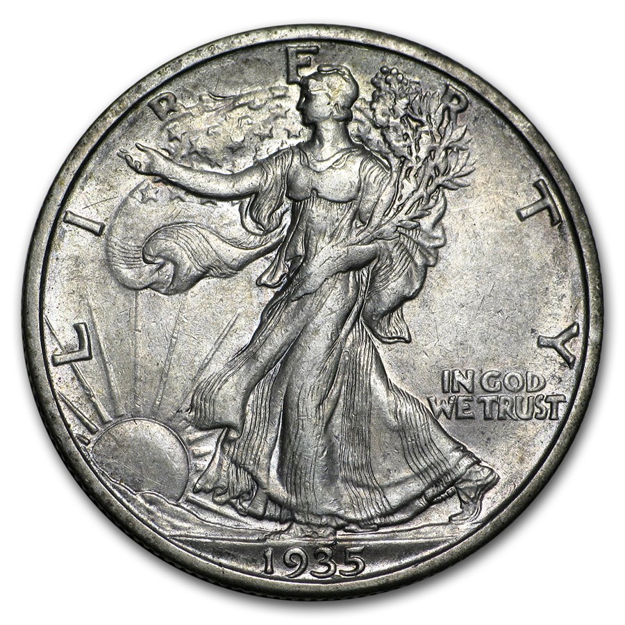 1935-S Walking Liberty Half Dollar XF