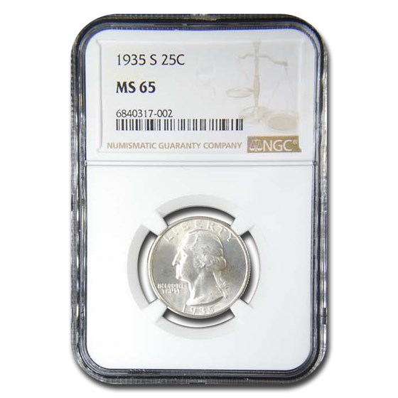 1935-S Washington Quarter MS-65 NGC 1935-S Washington Quarter MS-65 NGC