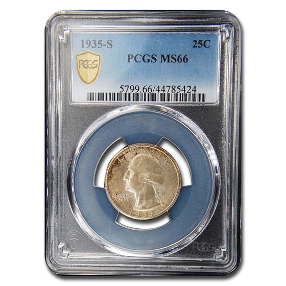 1935-S Washington Quarter MS-66 PCGS 1935-S Washington Quarter MS-66 PCGS