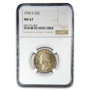 1935-S Washington Quarter MS-67 NGC
