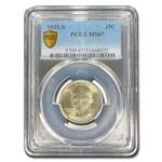 1935-S Washington Quarter MS-67 PCGS
