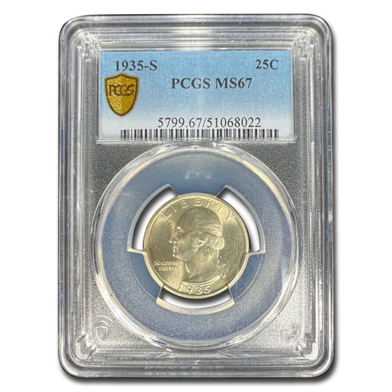 1935-S Washington Quarter MS-67 PCGS 1935-S Washington Quarter MS-67 PCGS