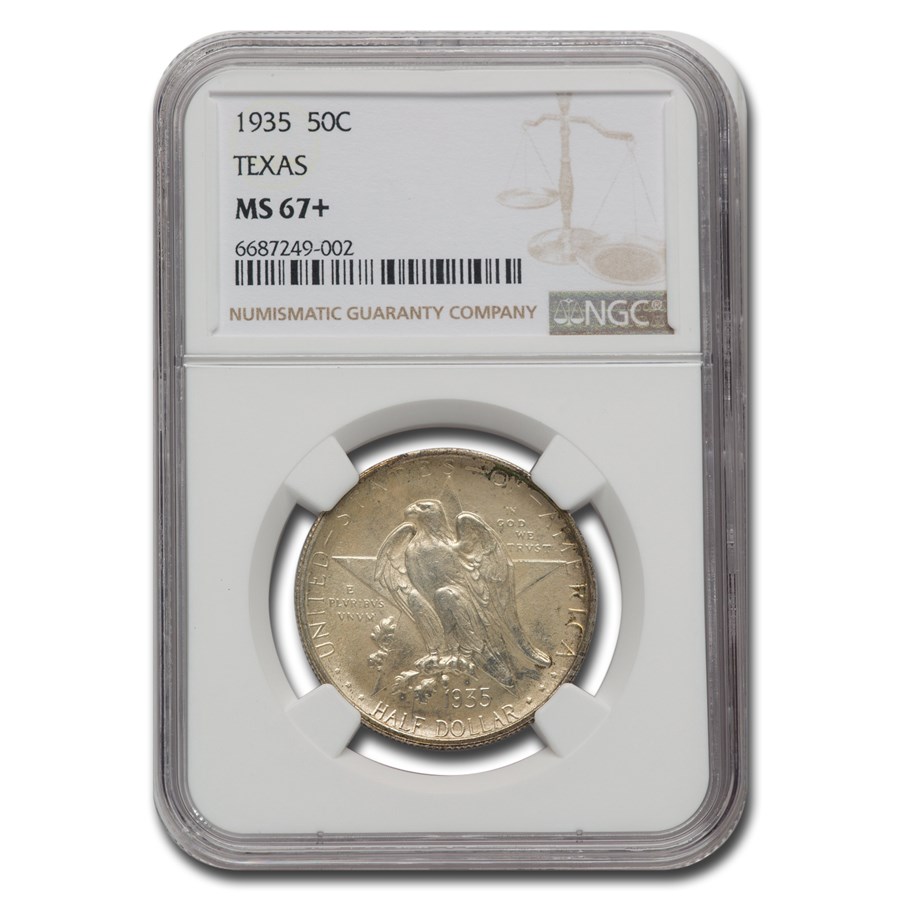 1935 Texas Centennial Commemorative Half Dollar MS-67+ NGC