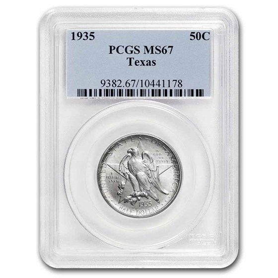 1935 Texas Centennial Half Dollar Commem MS-67 PCGS 1935 Texas Centennial Half Dollar Commem MS-67 PCGS