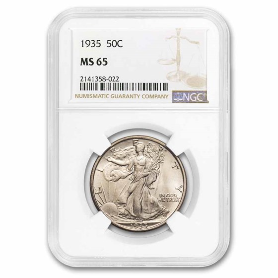 1935 Walking Liberty Half Dollar MS-65 NGC 1935 Walking Liberty Half Dollar MS-65 NGC
