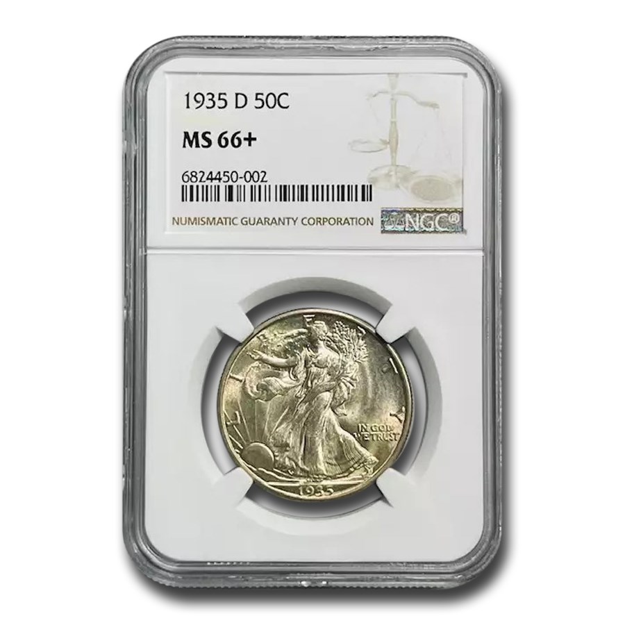 1935 Walking Liberty Half Dollar MS-66+ NGC