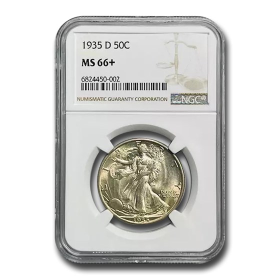 1935 Walking Liberty Half Dollar MS-66+ NGC 1935 Walking Liberty Half Dollar MS-66+ NGC