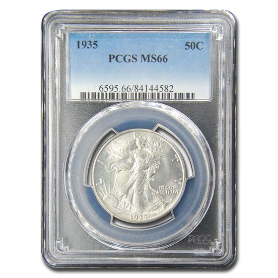1935 Walking Liberty Half Dollar MS-66 PCGS 1935 Walking Liberty Half Dollar MS-66 PCGS