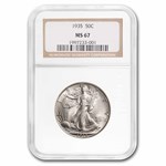 1935 Walking Liberty Half Dollar MS-67 NGC