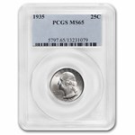 1935 Washington Quarter MS-65 PCGS