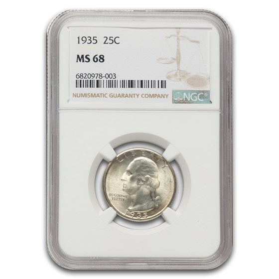 1935 Washington Quarter MS-68 NGC
