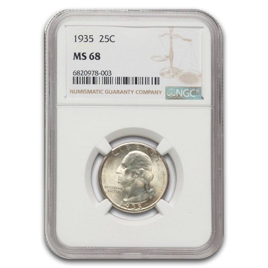 1935 Washington Quarter MS-68 NGC