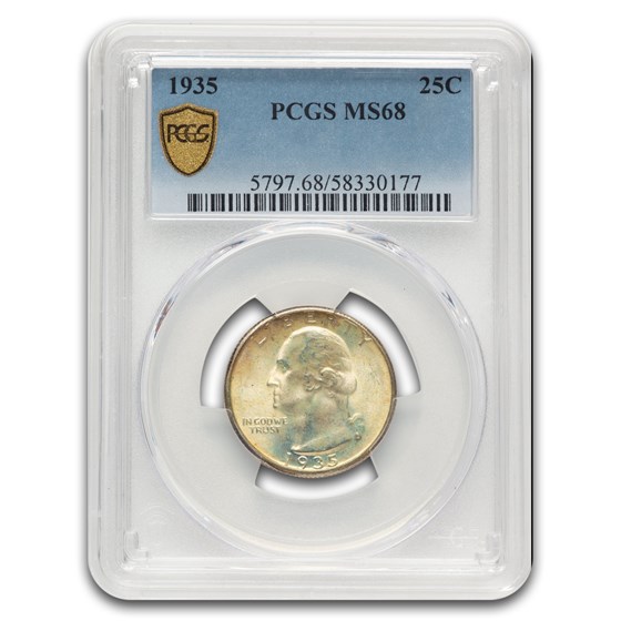1935 Washington Quarter MS-68 PCGS