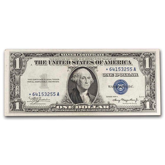 1935s* $1.00 Silver Certificates AU (Star Note) 1935s* $1.00 Silver Certificates AU (Star Note)