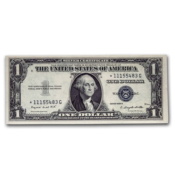 1935s* $1.00 Silver Certificates CU (Star Note) 1935s* $1.00 Silver Certificates CU (Star Note)
