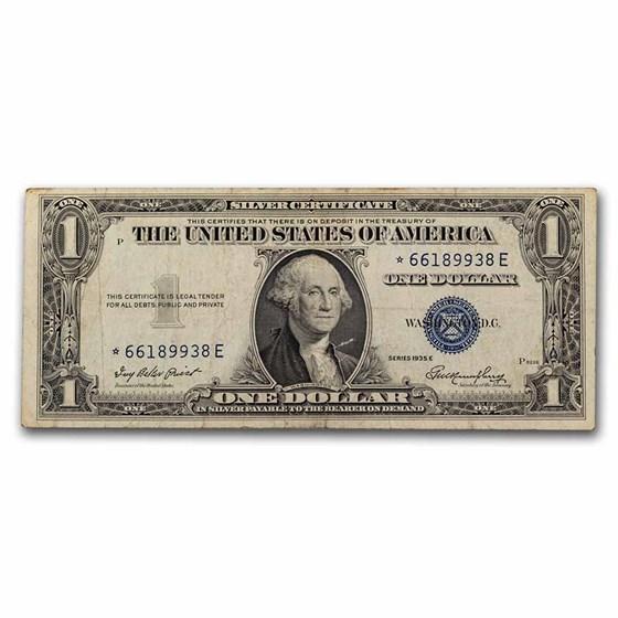 1935s* $1.00 Silver Certificates G/VG Star Notes 1935s* $1.00 Silver Certificates G/VG Star Notes