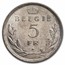 1936-1937 Belgium Nickel 5 Francs Albert XF/AU