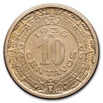 1936-1946 Mexico Copper-Nickel 10 Centavos AU/BU