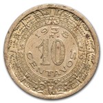 1936-1946 Mexico Copper-Nickel 10 Centavos AU/BU