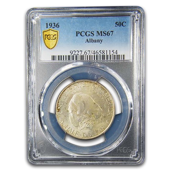 1936 Albany Half Dollar MS-67 PCGS 1936 Albany Half Dollar MS-67 PCGS