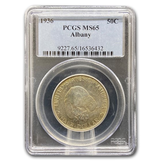 1936 Albany, New York Charter Half Dollar Commem MS-65 PCGS 1936 Albany, New York Charter Half Dollar Commem MS-65 PCGS