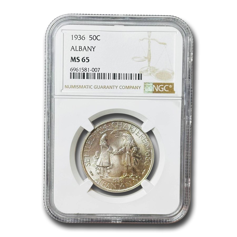1936 Albany NY Charter 250th Anniversary Commem MS-65 NGC