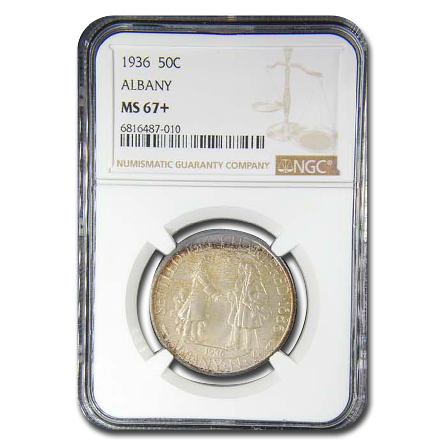 1936 Albany NY Charter 250th Anniversary Commem MS-67+ NGC