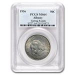 1936 Albany Silver Half Dollar MS-64 PCGS