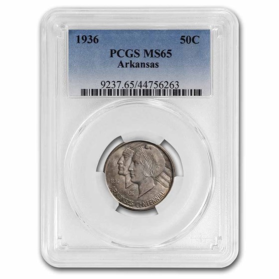 1936 Arkansas Centennial Half Dollar MS-65 PCGS 1936 Arkansas Centennial Half Dollar MS-65 PCGS