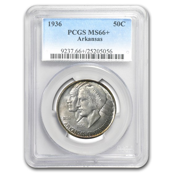 1936 Arkansas Centennial Half Dollar MS-66+ PCGS 1936 Arkansas Centennial Half Dollar MS-66+ PCGS